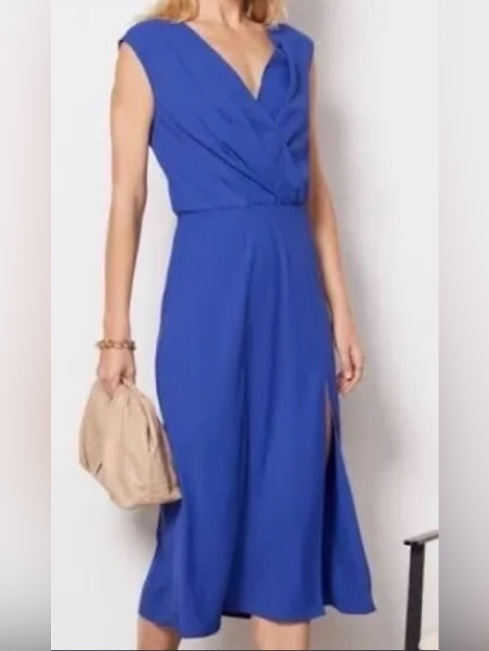 Calvin Klein Royal Blue Sleeveless V-Neck Maxi Dress